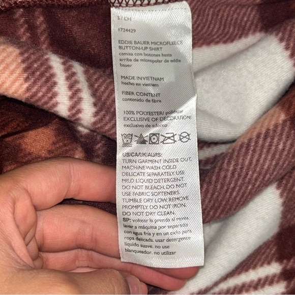 Eddie Bauer women’s micro fleece button up shirt - Picture 4 of 7